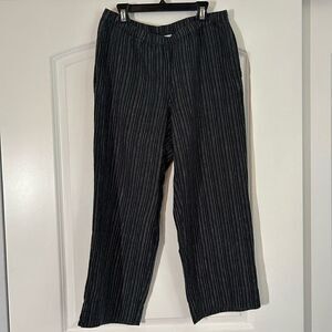 J. Jill NWT Navy Striped Linen Pants